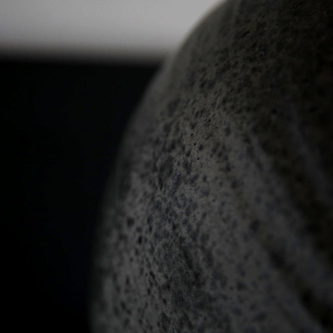 Textured Large Baluster Shaped Urn / Granite Glaze