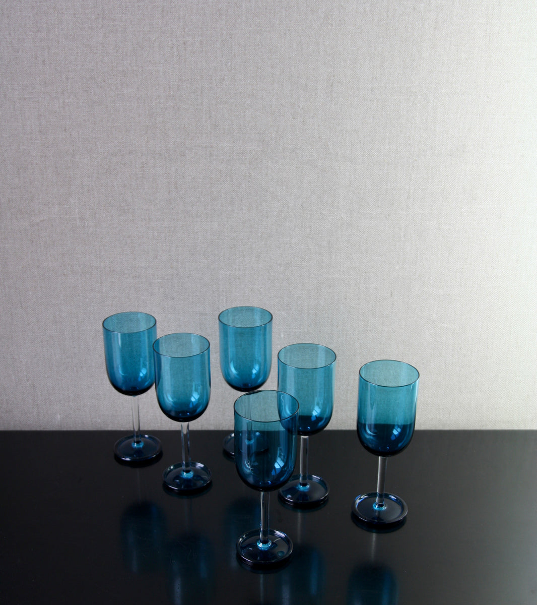 Turquoise "Harlekiini: Vinejug" & 6 Glasses [Model 1744] / Nanny Still, 1958