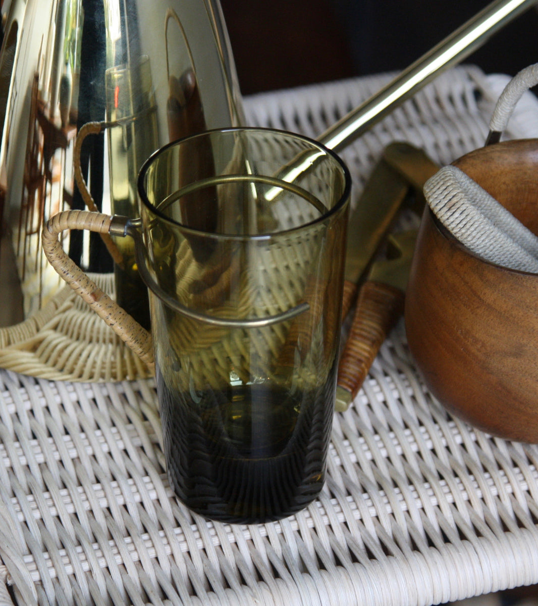 Set of Six Brass Handled Glasses / Carl Auböck