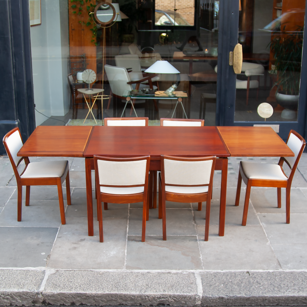 Cuban Mahogany Dining Table & Set of Six Chairs / Tove & Edvard Kindt-Larsen, 1930s