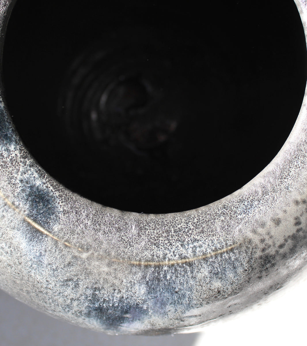 Substantial Bulbous Floor Vase <br> Black Glaze