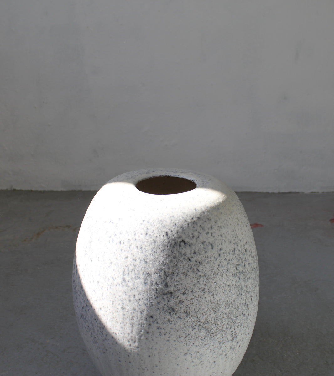 Large Bulbous Vase <br> Stone Blue Glaze