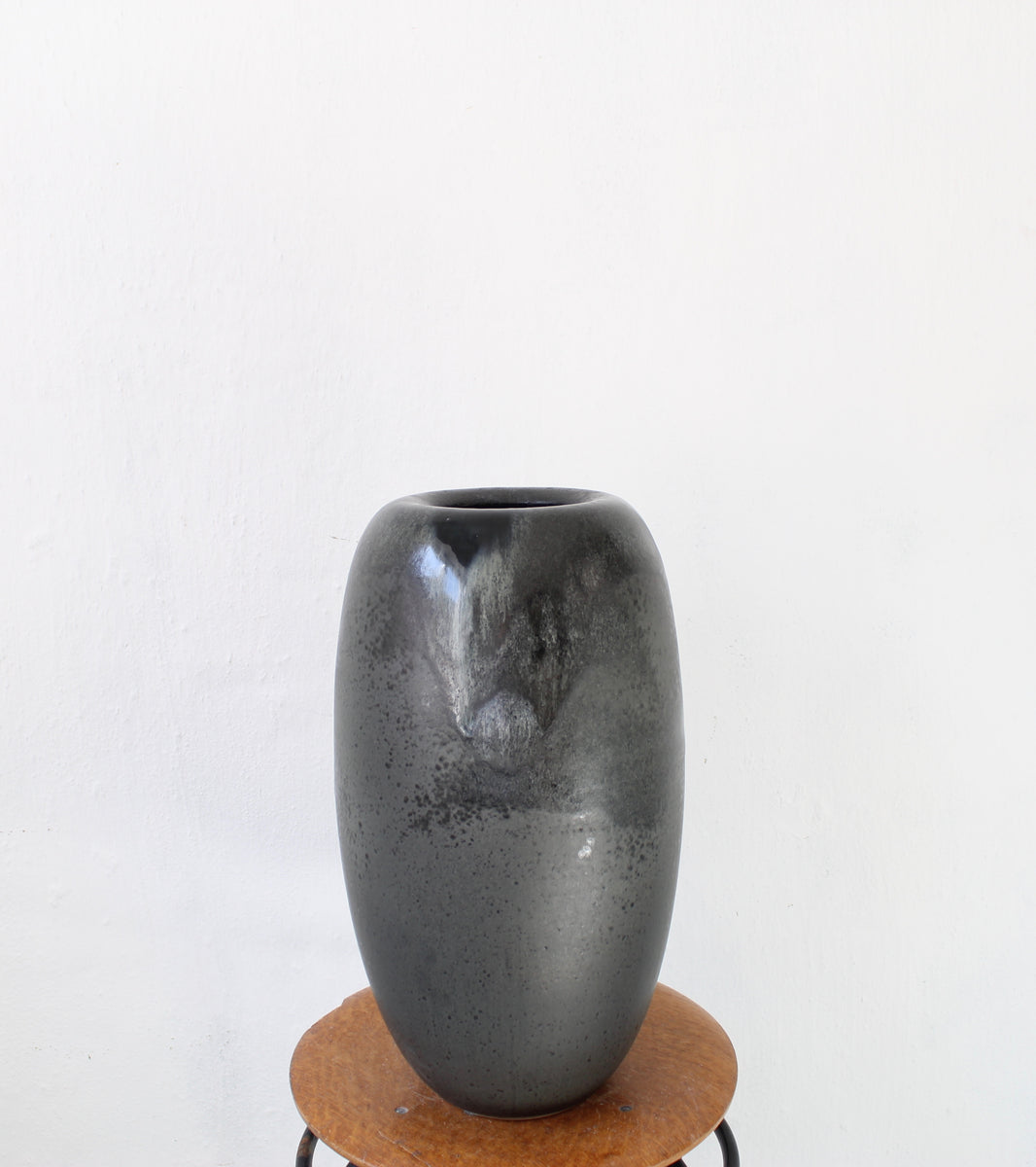 Very Large Ovoid Vase <br> Black Glaze