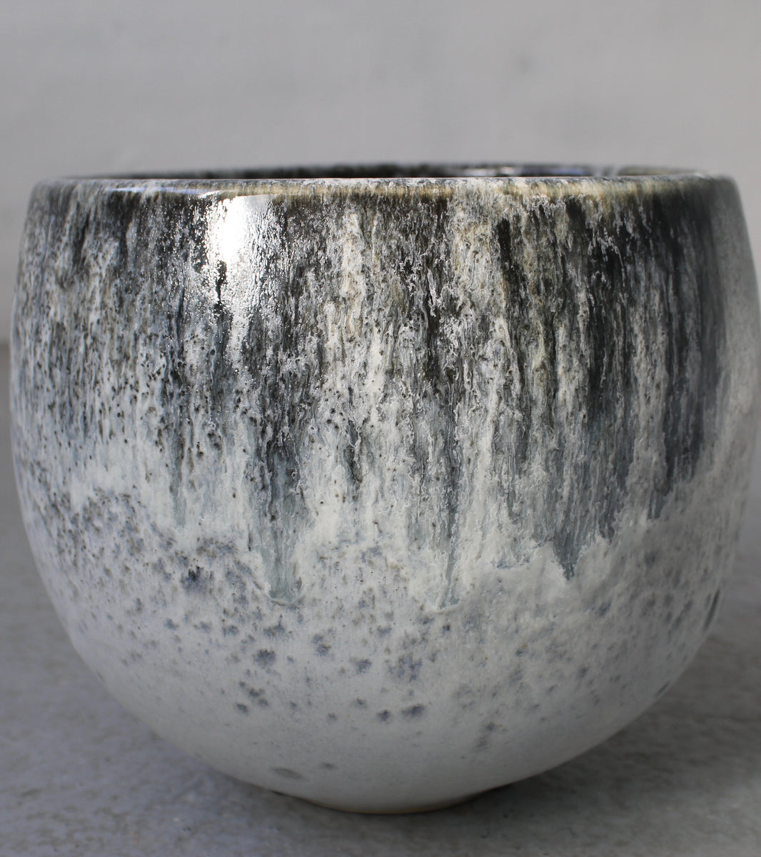 Big Bell Shaped Planter / Blue Glaze