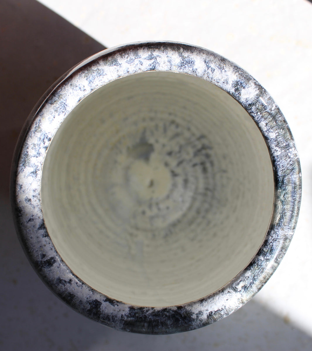 Tall Ovoid Vase <br> Deep Blue Glaze