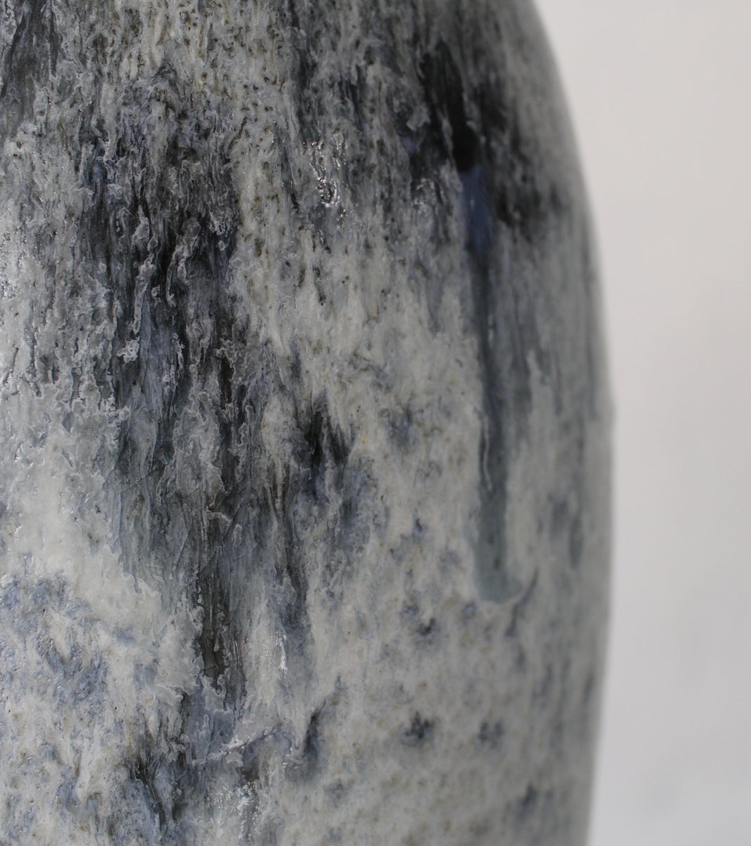 Tall Ovoid Vase <br> Deep Blue Glaze