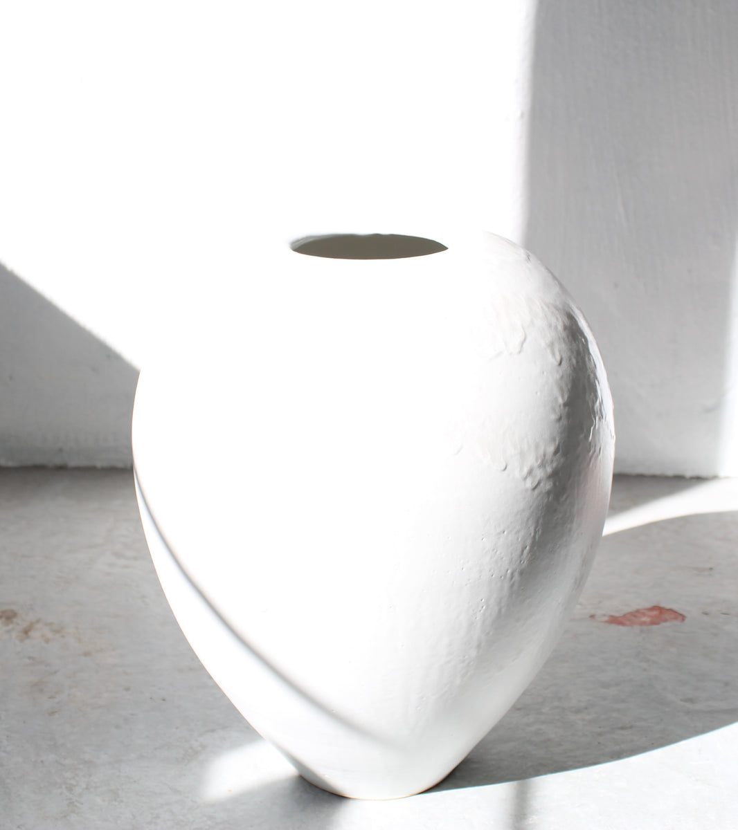 Very Large, Broad-Shouldered Baluster Vase <br>Ivory Glaze