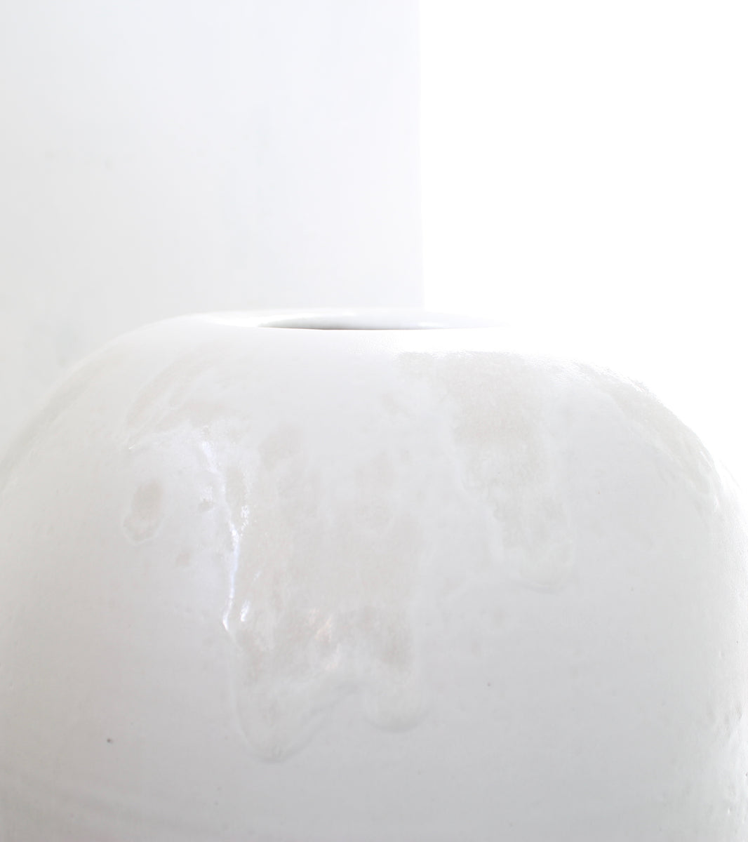 Very Large, Broad-Shouldered Baluster Vase <br>Ivory Glaze