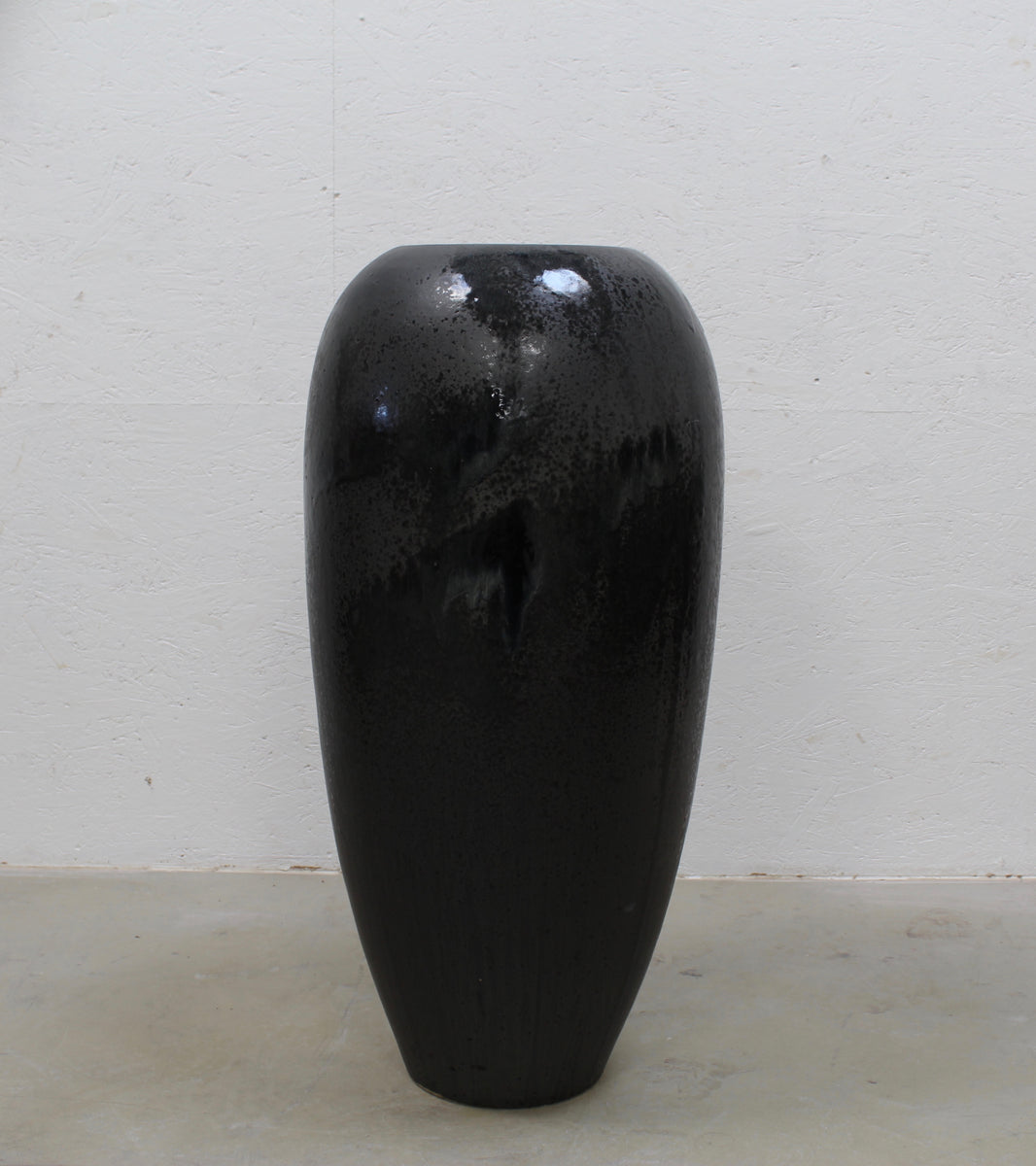 Huge Floor Vase <br> Black Glaze