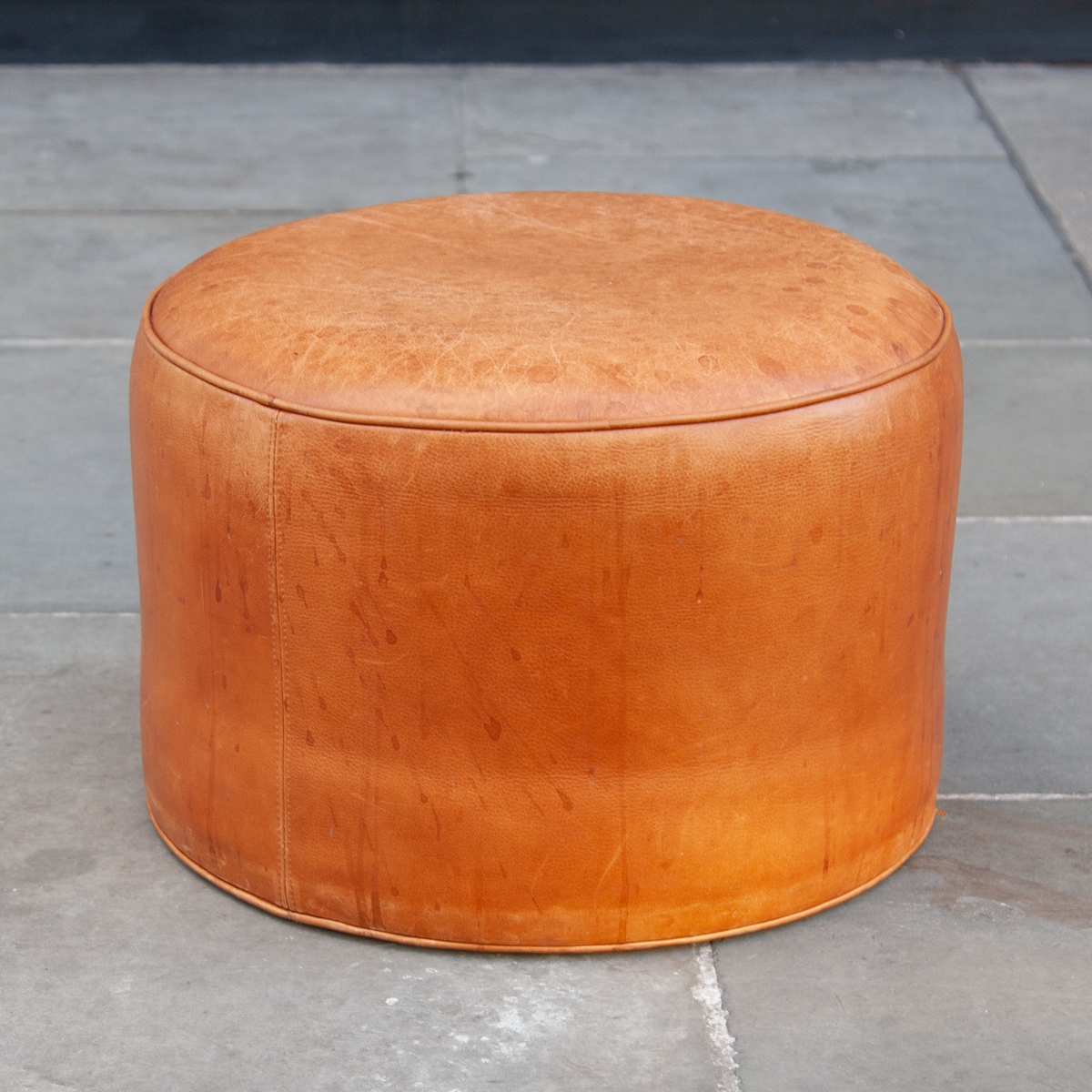 Leather Pouffe by Ivan Schlechter
