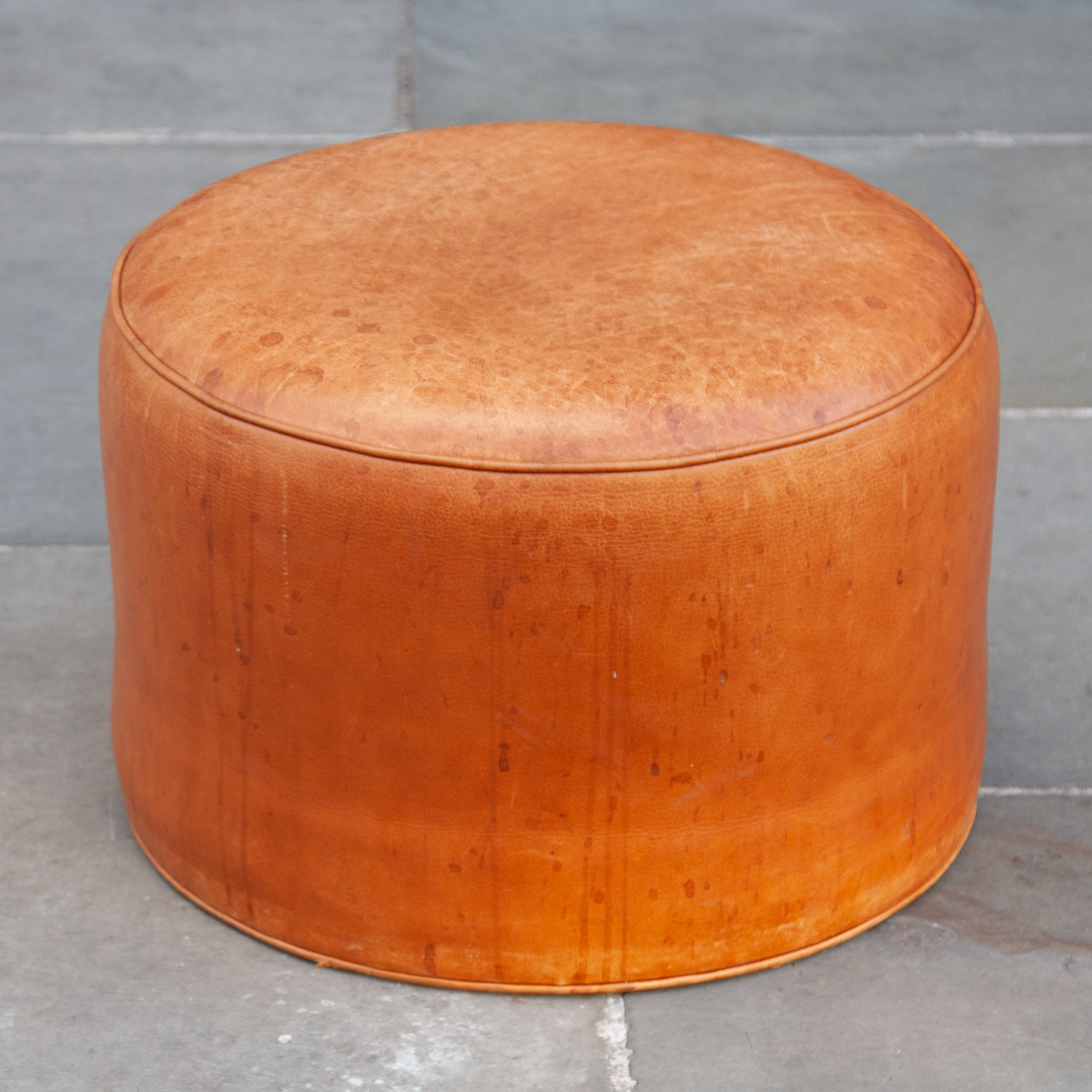 Leather Pouffe by Ivan Schlechter