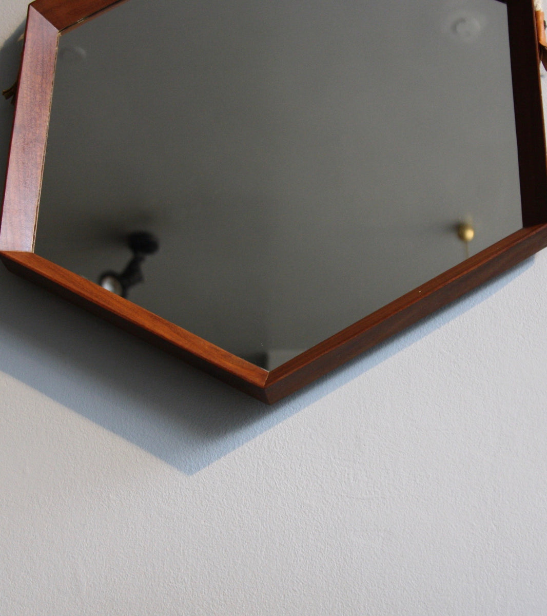 Hexagonal Teak Mirror, / Denmark, C. 1950