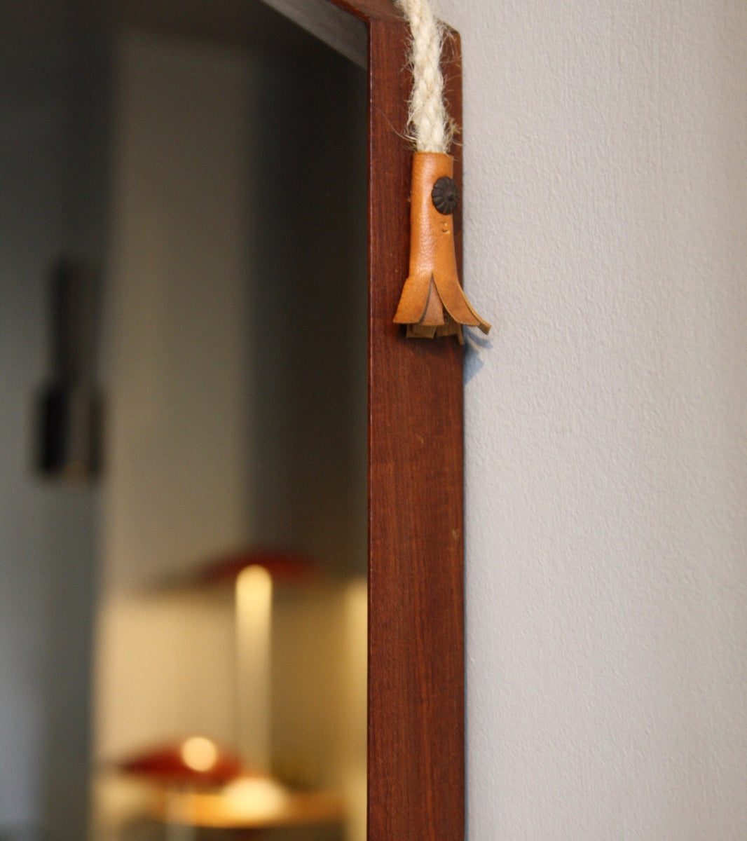 Hexagonal Teak Mirror, / Denmark, C. 1950