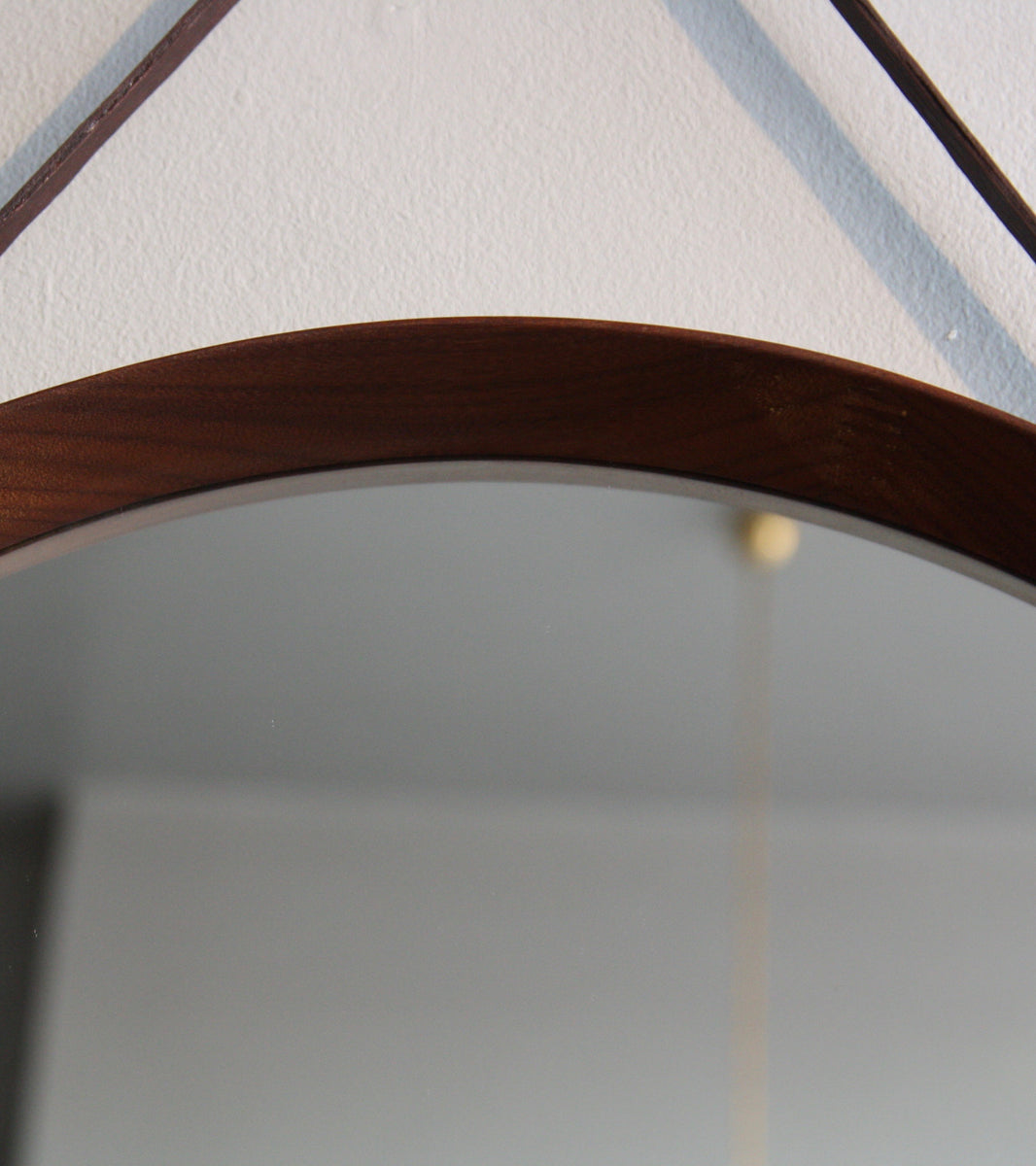 Round Teak Mirror, Denmark, C.1950