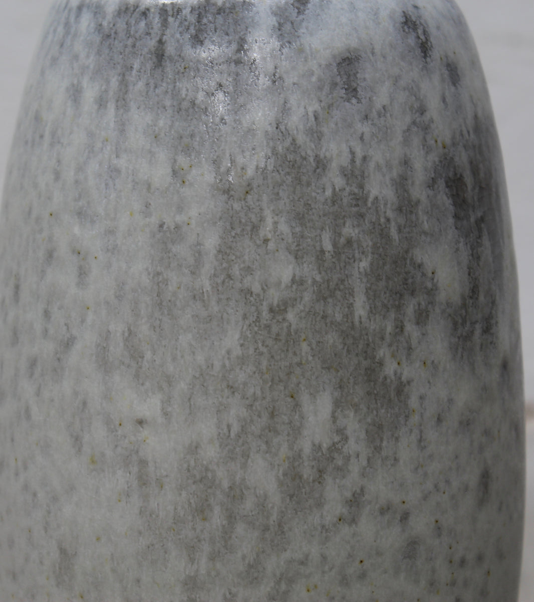 Elongated Gundiga Shape Vase <br> Silver Glaze