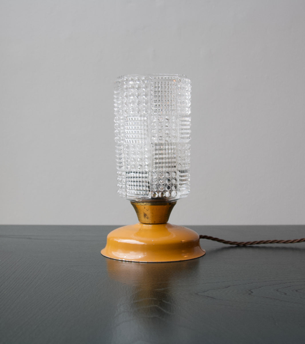 1960s Soviet Textured Glass Table Lamp
