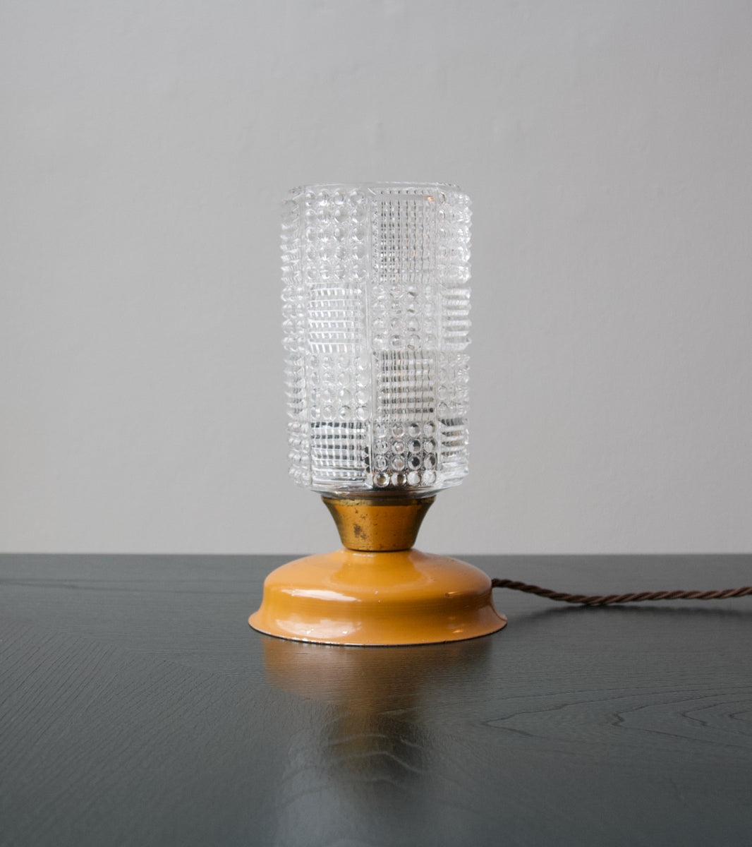 1960s Soviet Textured Glass Table Lamp