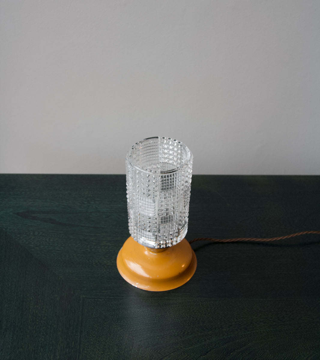 1960s Soviet Textured Glass Table Lamp