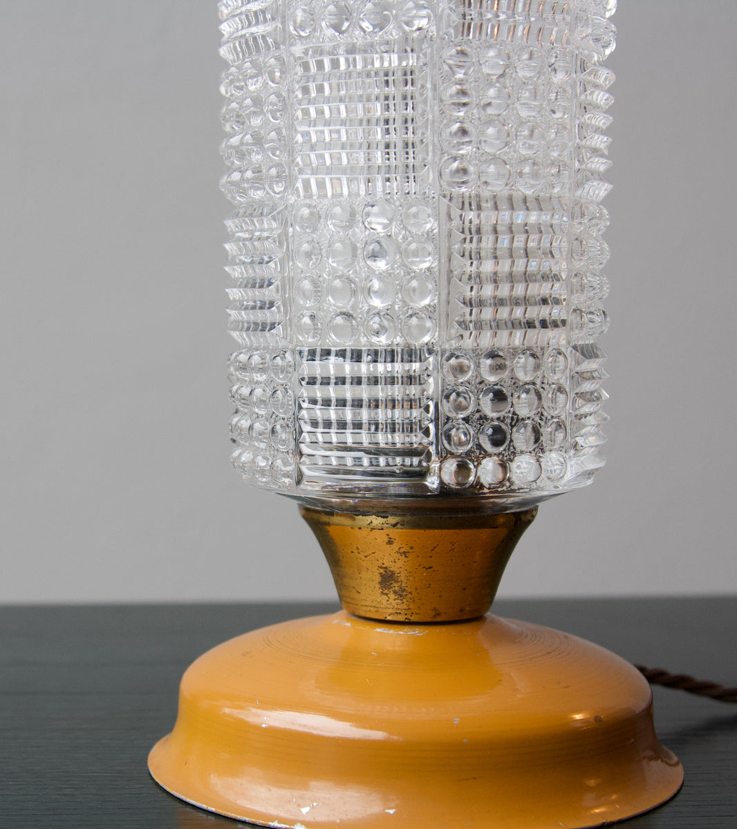 1960s Soviet Textured Glass Table Lamp