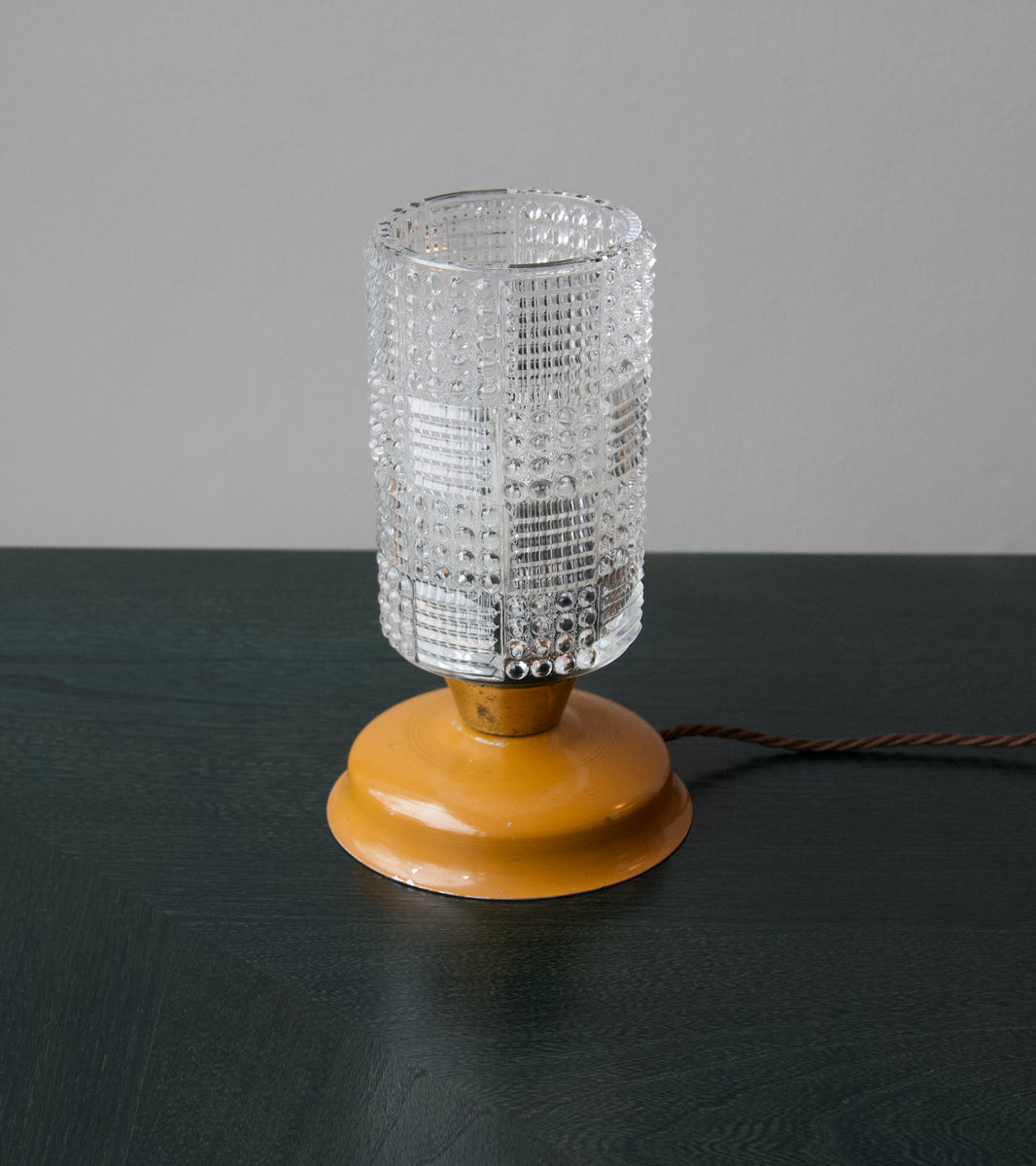 1960s Soviet Textured Glass Table Lamp