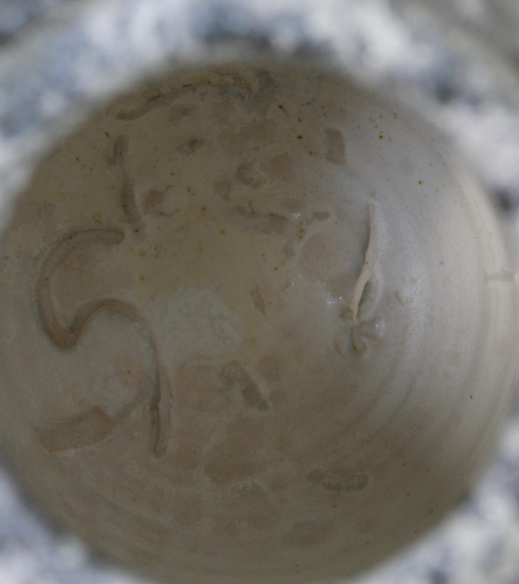 Ovoid Vase  <br> Blue Glaze