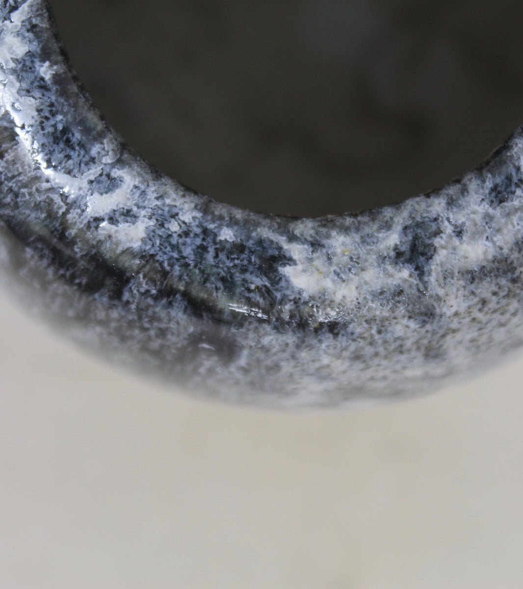 Ovoid Vase  <br> Blue Glaze