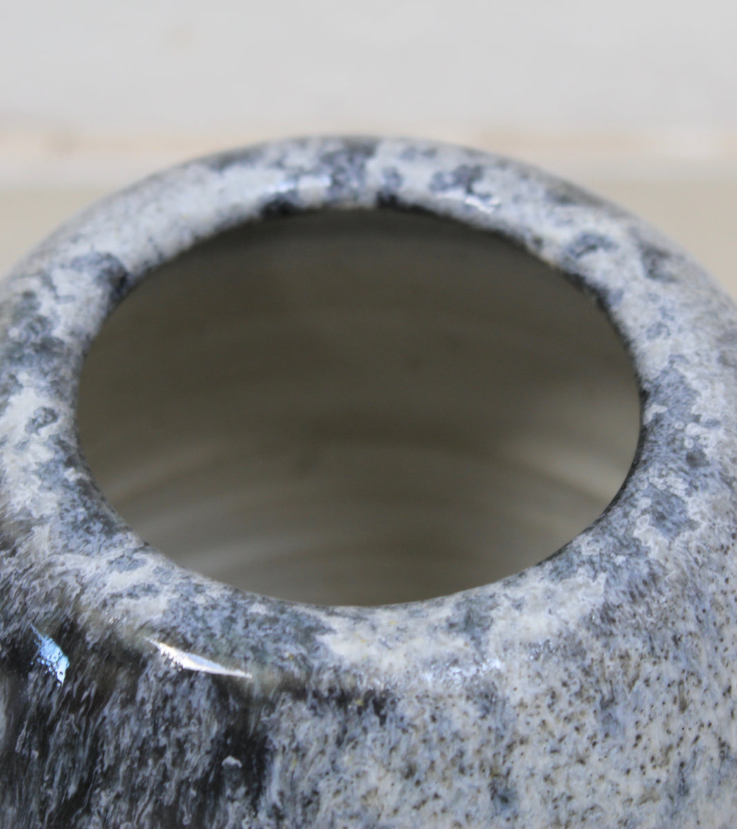 Ovoid Vase  <br> Blue Glaze