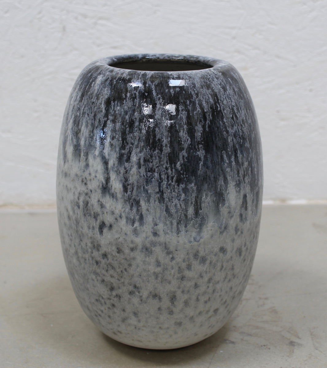 Ovoid Vase  <br> Blue Glaze