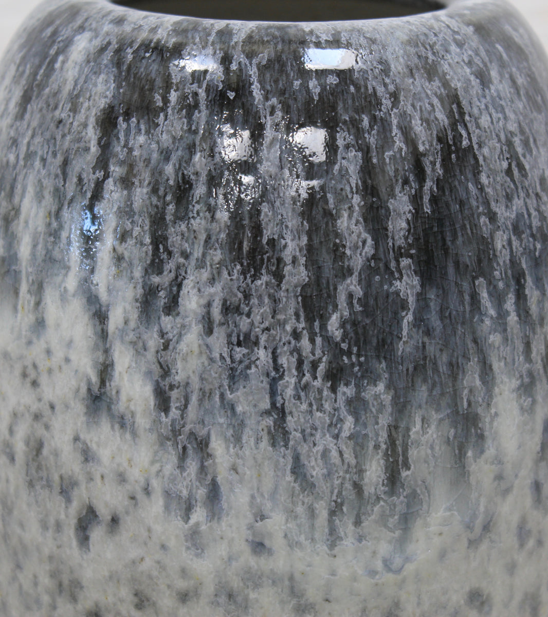 Ovoid Vase  <br> Blue Glaze