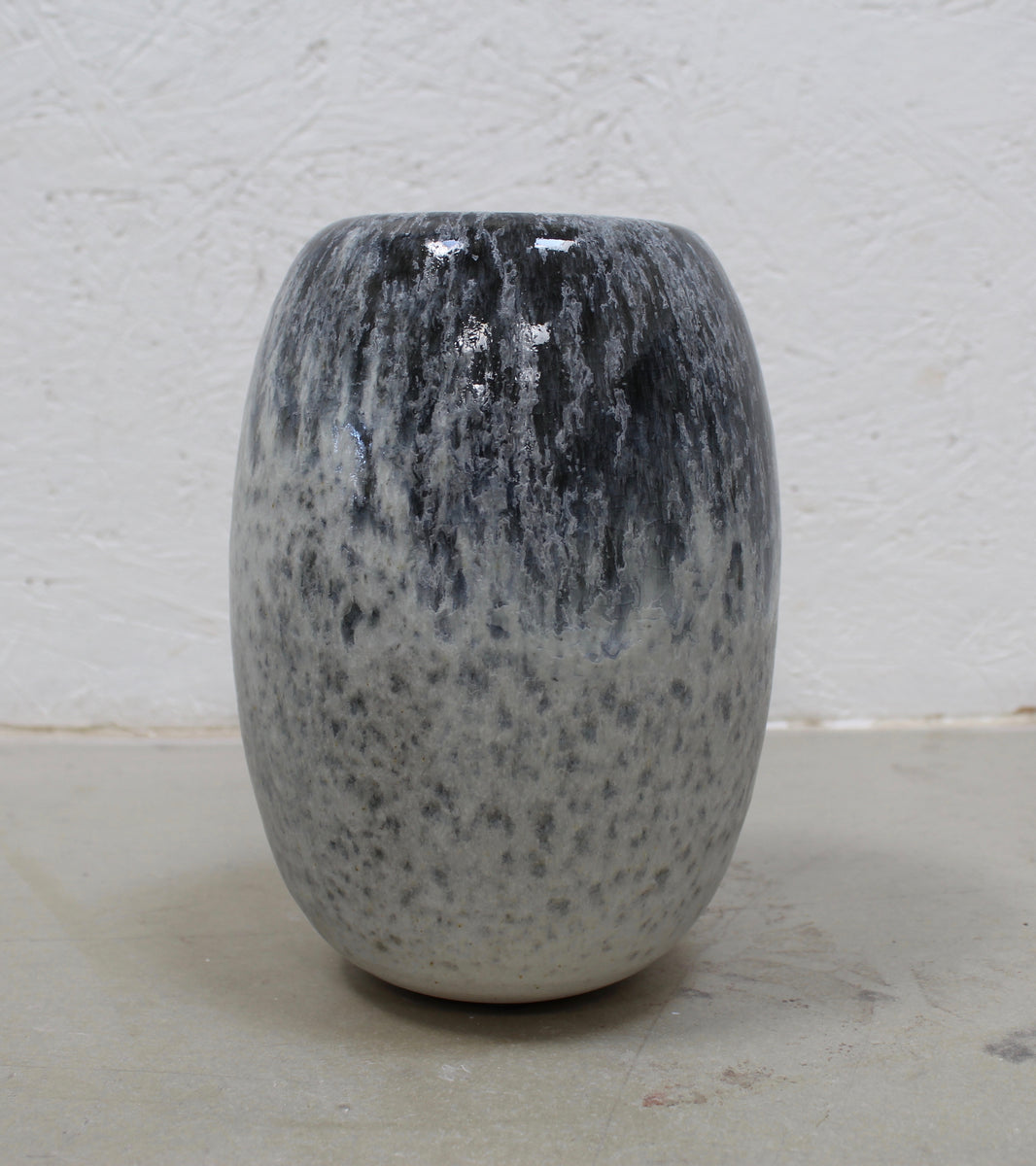 Ovoid Vase  <br> Blue Glaze