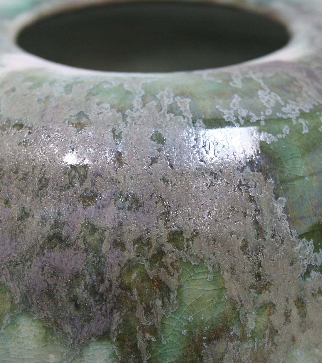 Medium Ovoid Vase <br> Green Glaze