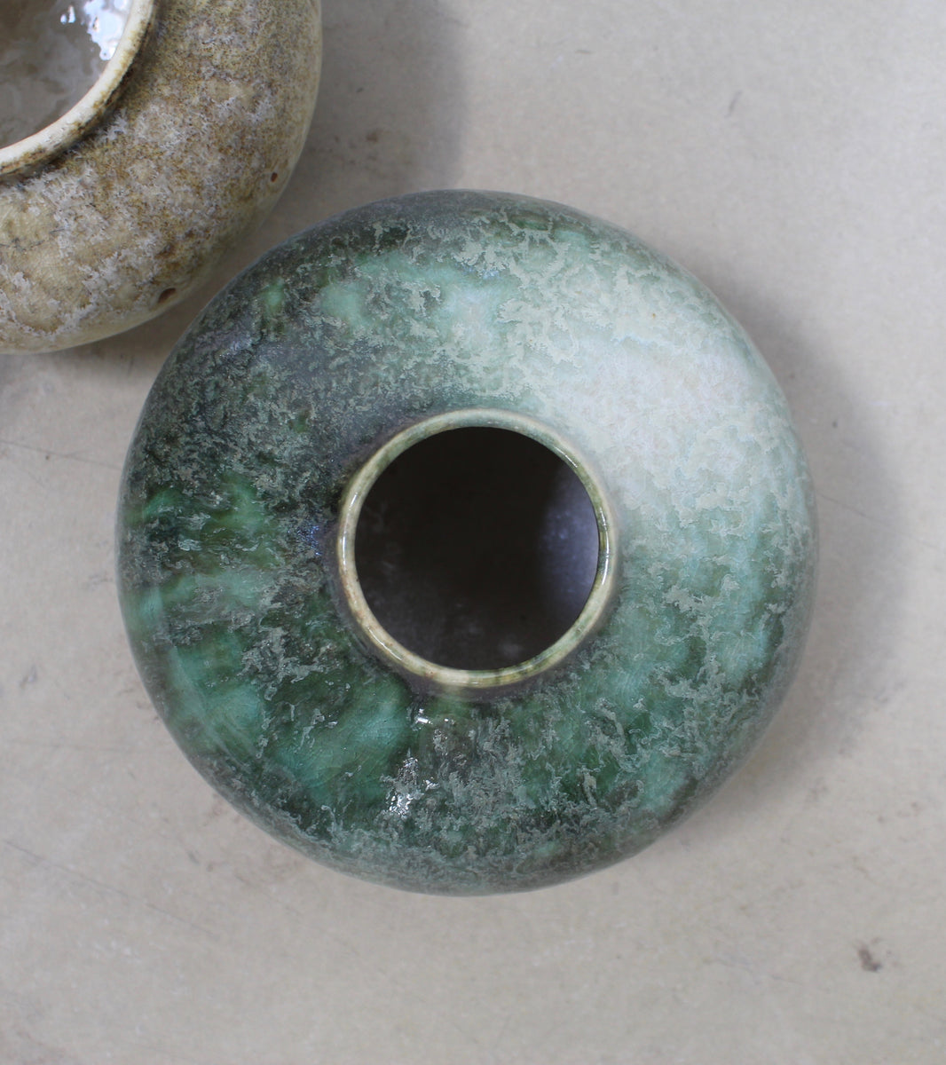 Onion Vase  <br> Green Glaze