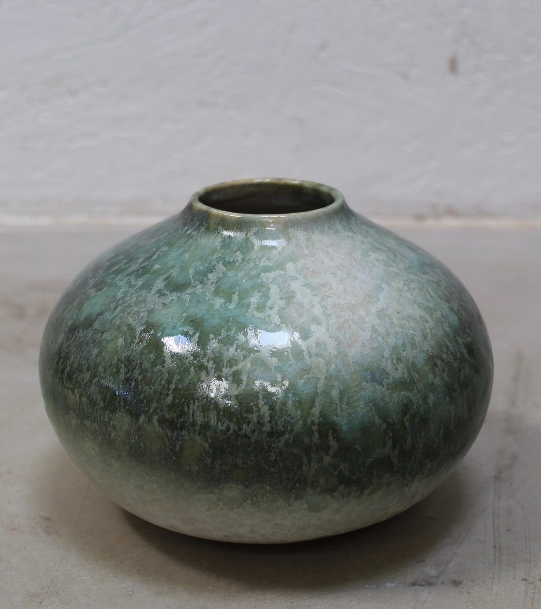 Onion Vase  <br> Green Glaze