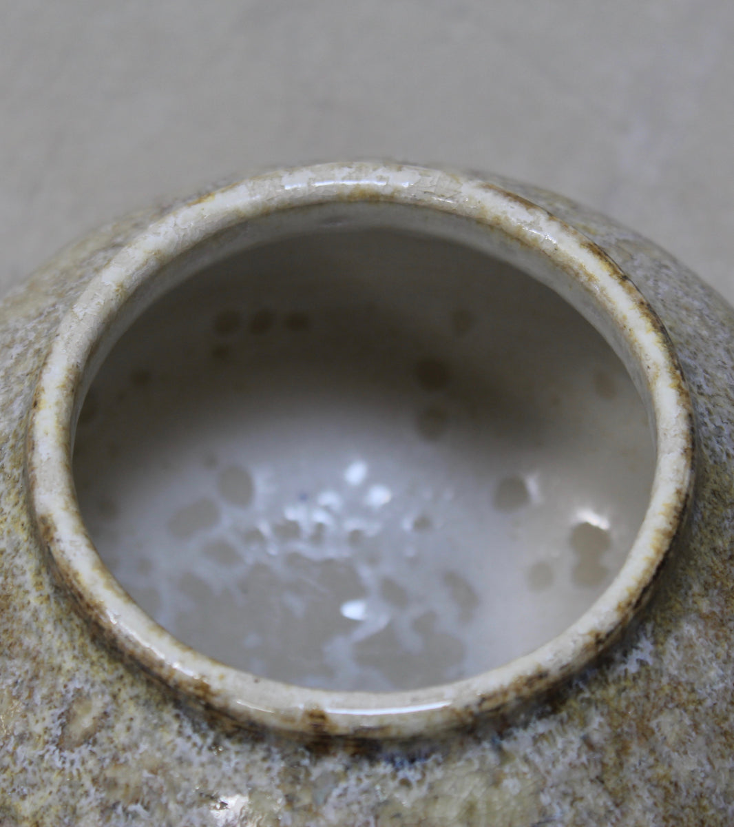 Ghilodi (Indian Ghee Pot) Shaped Vase <br> Sand Glaze