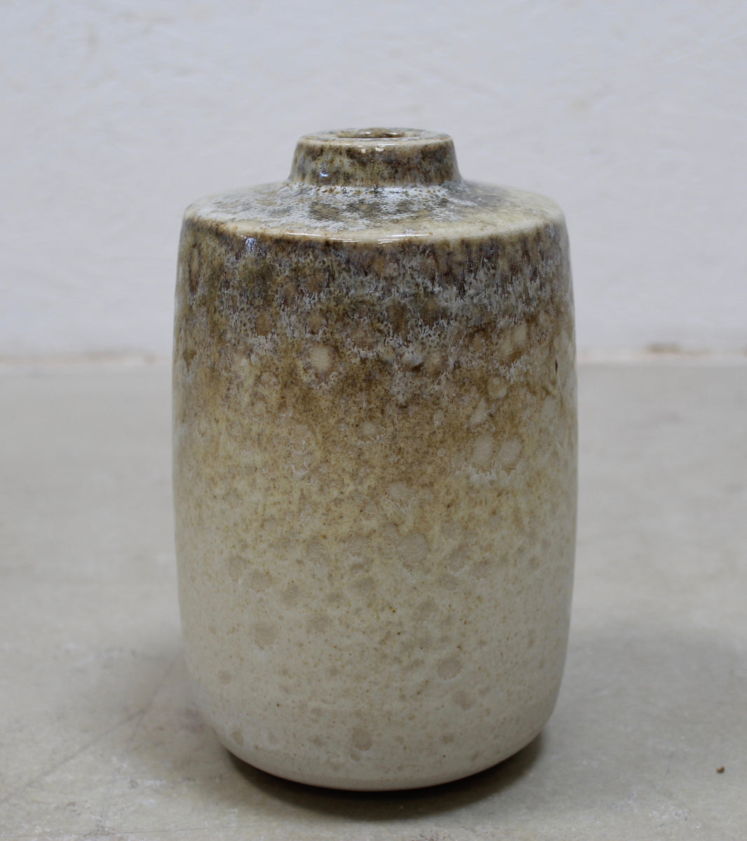 Tall Bottle Vase / Sand Glaze
