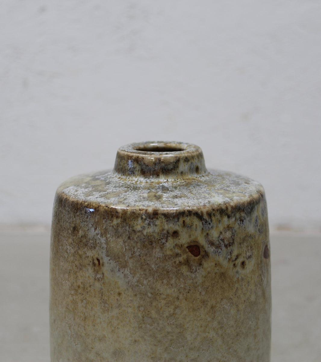 Tall Bottle Vase / Sand Glaze