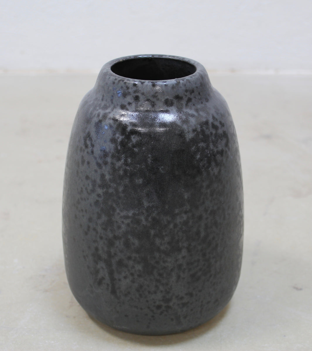 Tall Gundiga Shaped Vase <br> Black Glaze