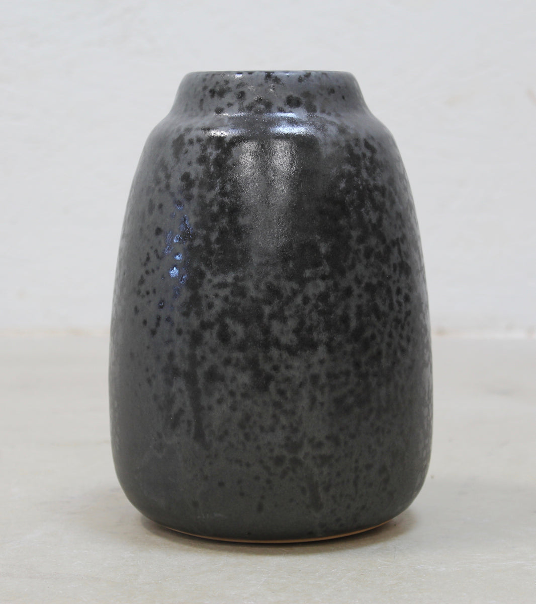 Tall Gundiga Shaped Vase <br> Black Glaze