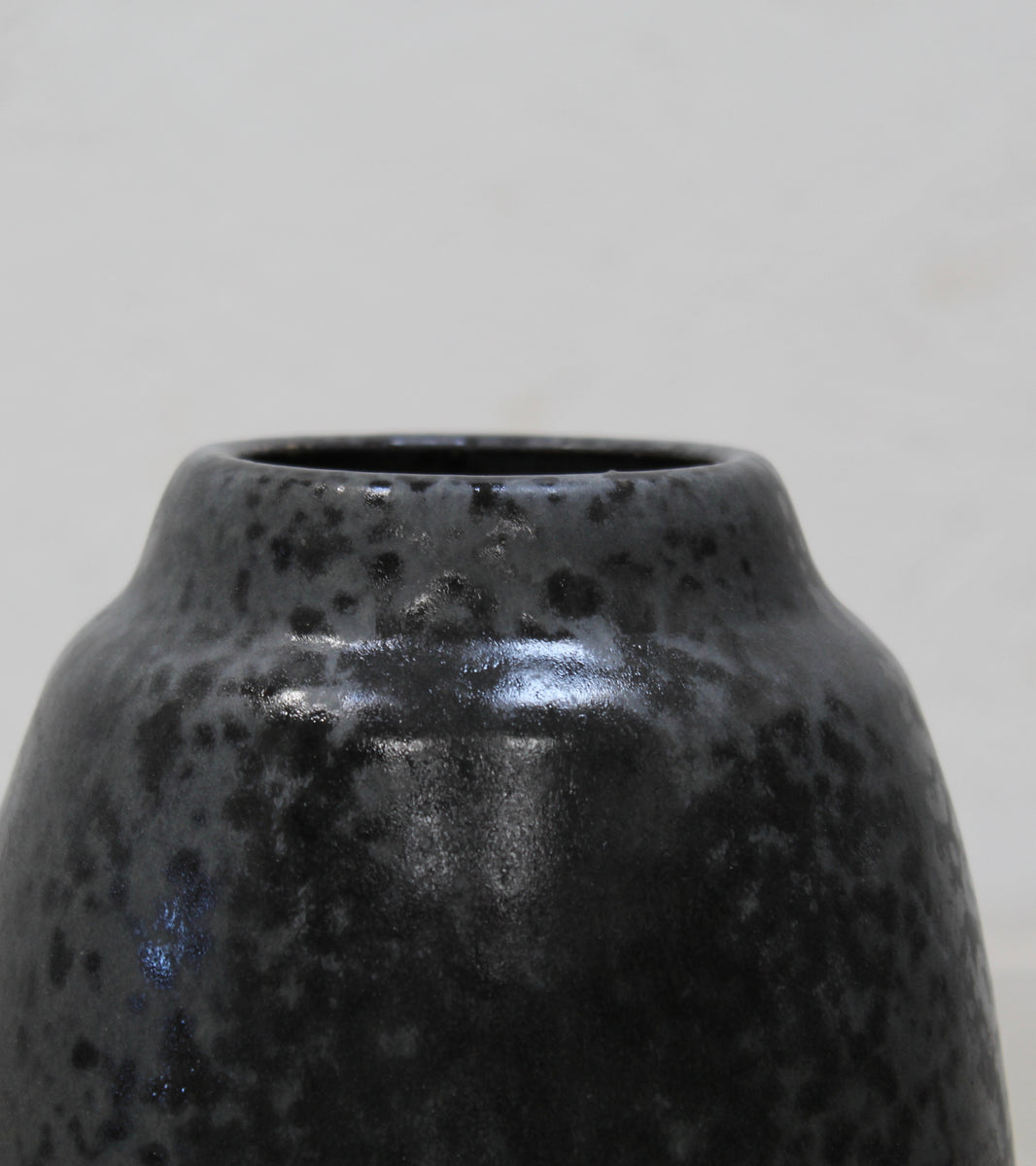 Tall Gundiga Shaped Vase <br> Black Glaze