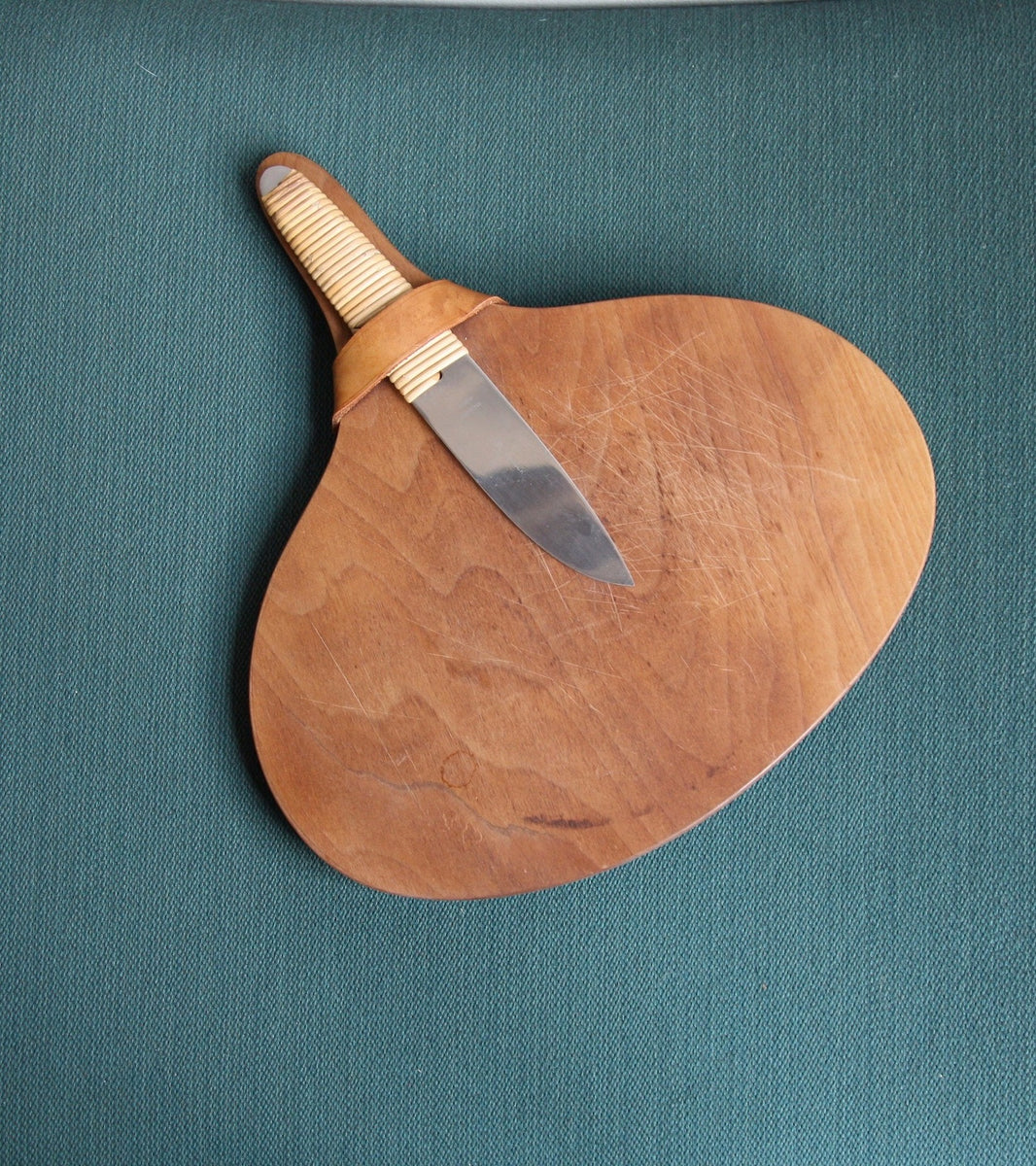 Cutting Board & Knife Set / #4363B/ Carl Auböck, C. 1950