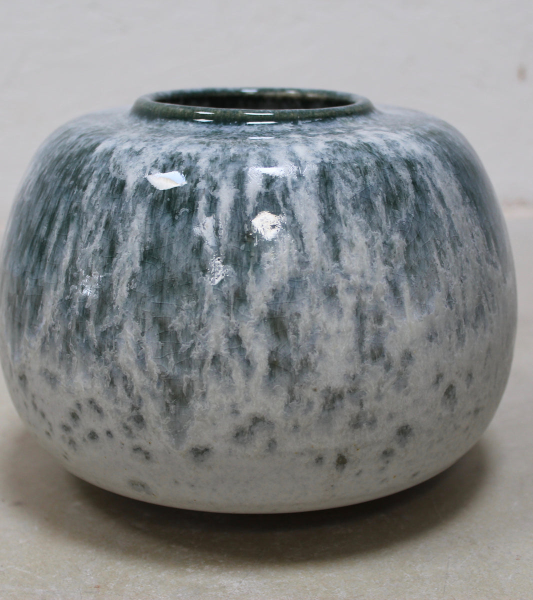 Small Gundiga Shaped Vase <br> Blue & Green Glaze