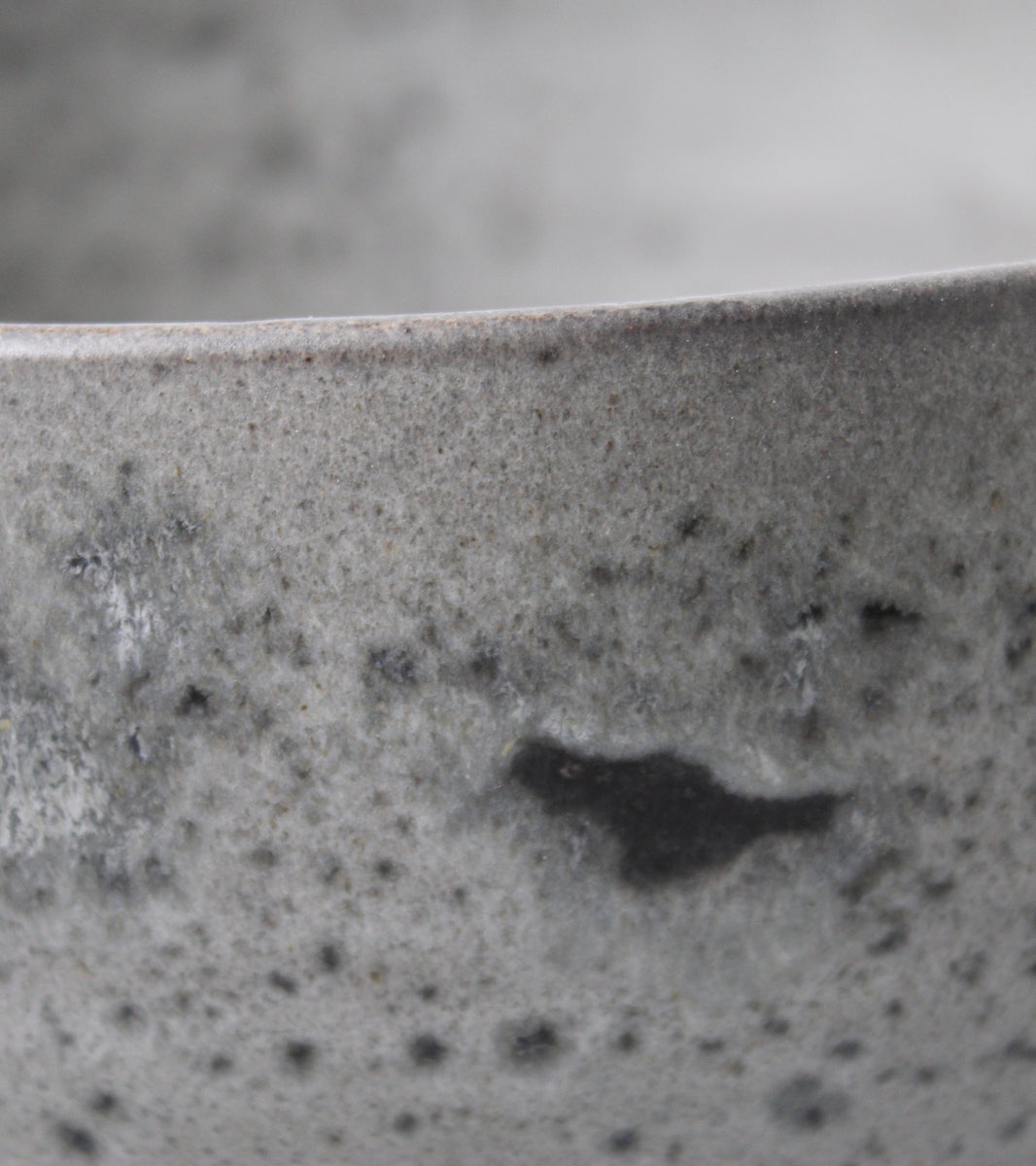 Deep Karahi Shaped Bowl / Grey Glaze