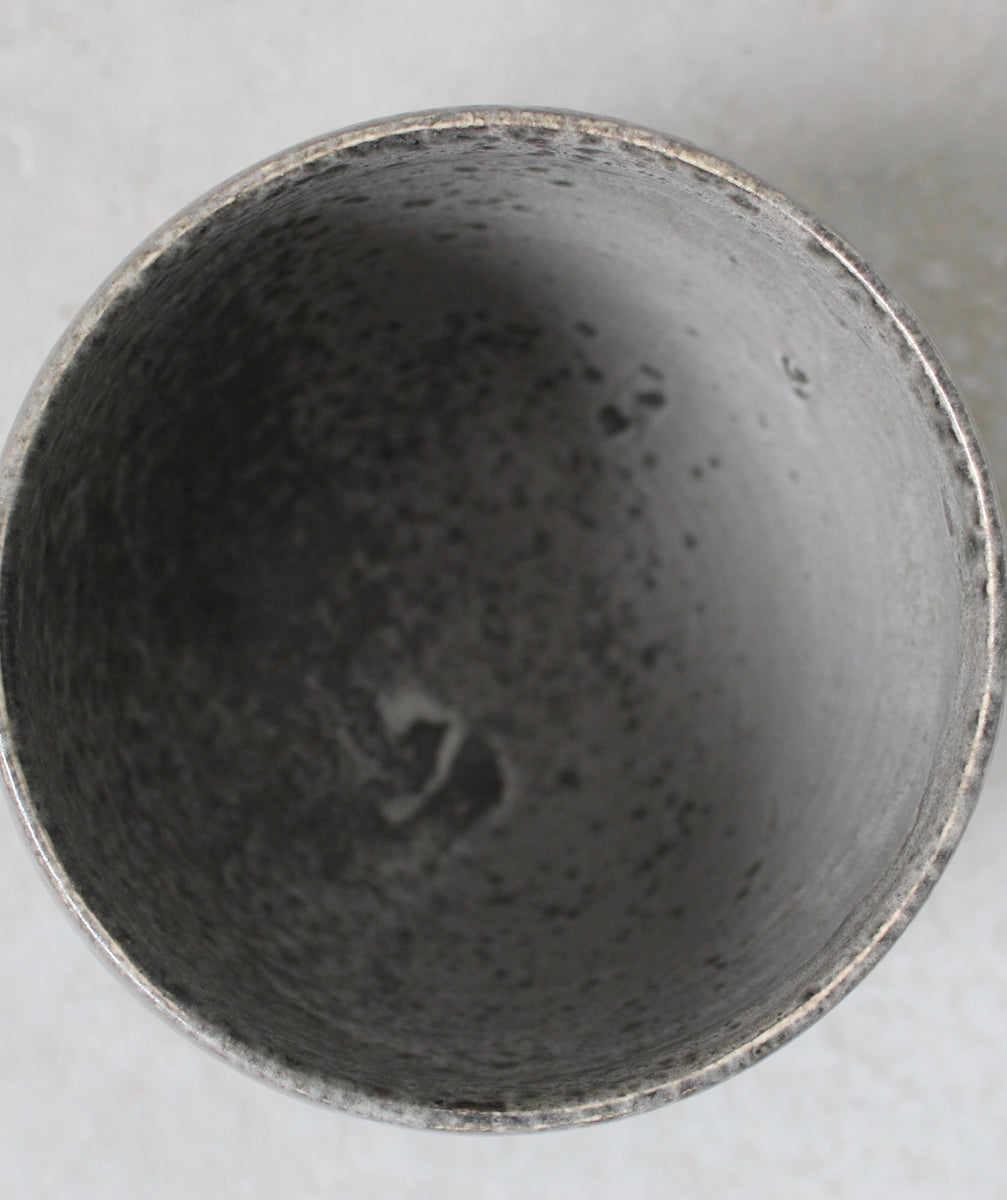 Small Bonshō Bell Shaped Planter <br> Grey Glaze