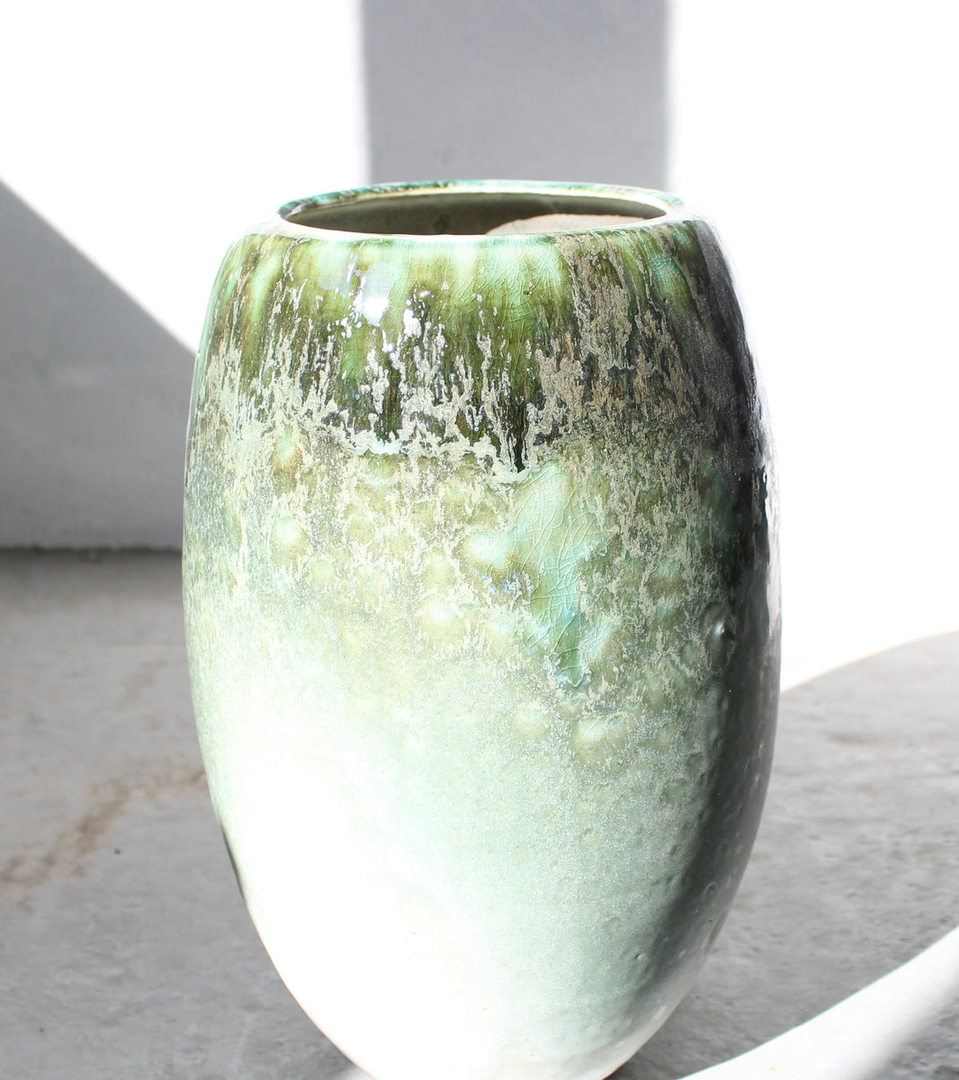 Big Ovoid Vase / Green Glaze