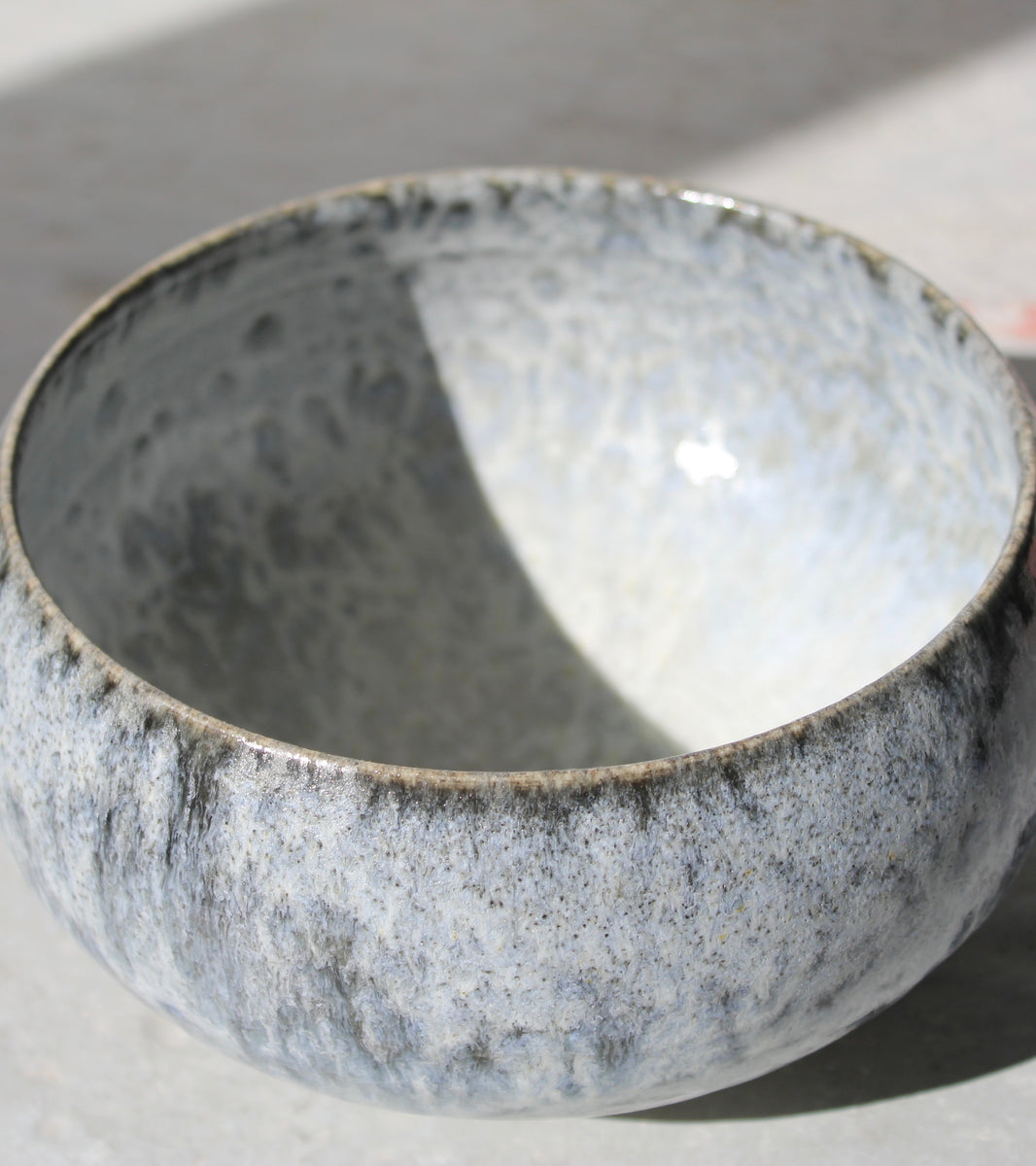 Small Cauldron Bowl <br> Grey Blue Glaze