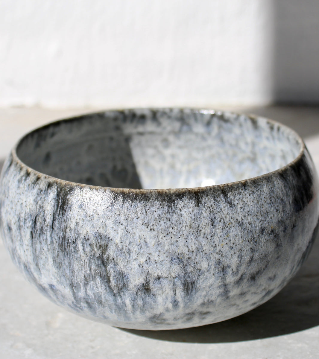 Small Cauldron Bowl <br> Grey Blue Glaze