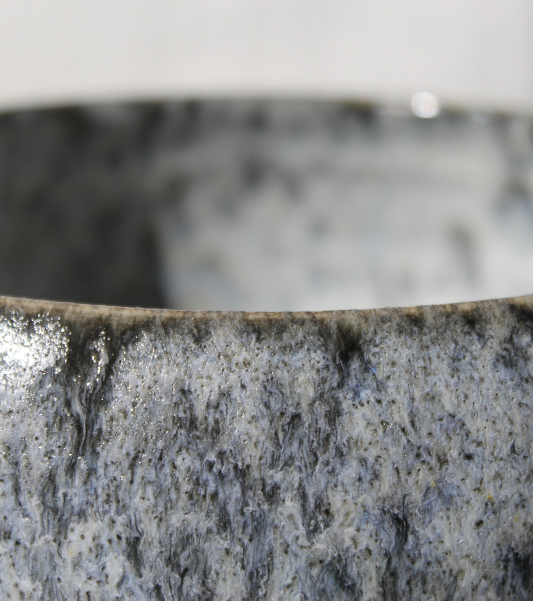 Small Cauldron Bowl <br> Grey Blue Glaze