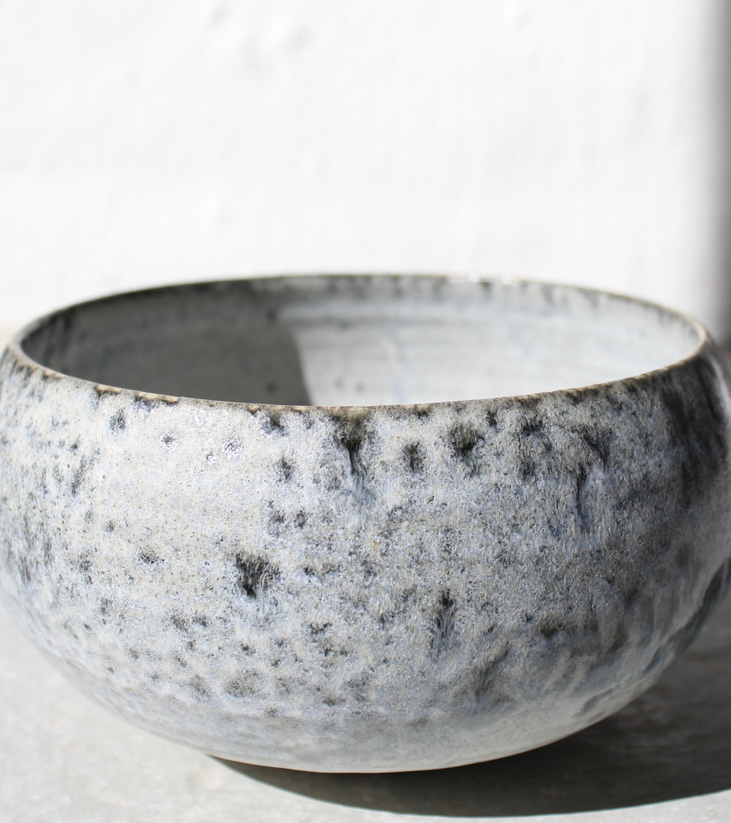 Small Cauldron Bowl <br> Grey Blue Glaze