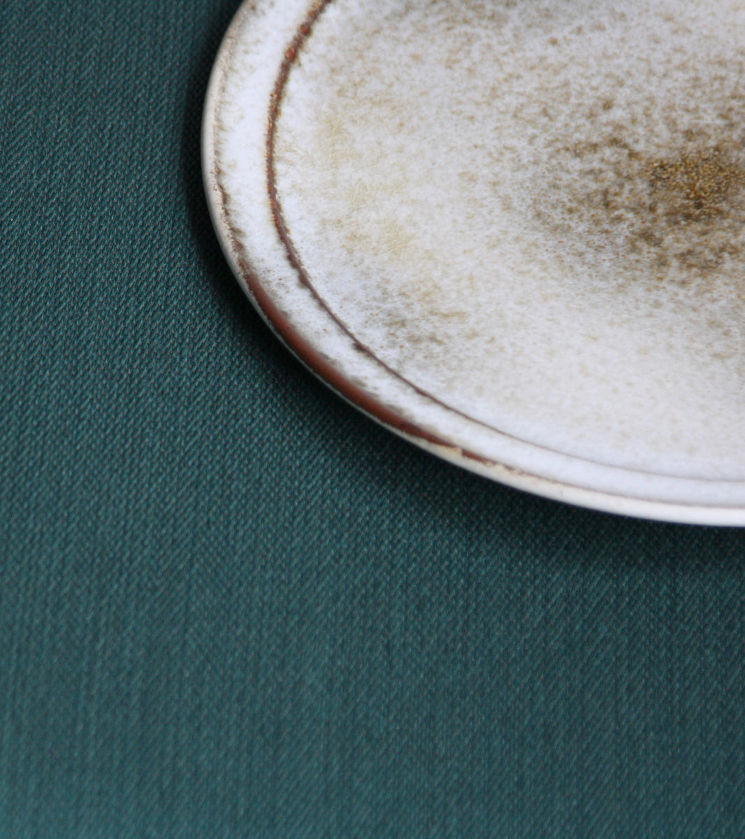 Custom 'Noma' Plate <br> in White & Brown Glaze <br> by KH Würtz