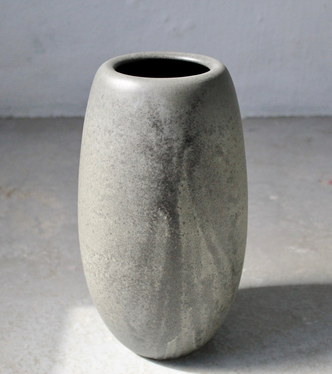 Tall Ovoid Vase <br> Granite Glaze